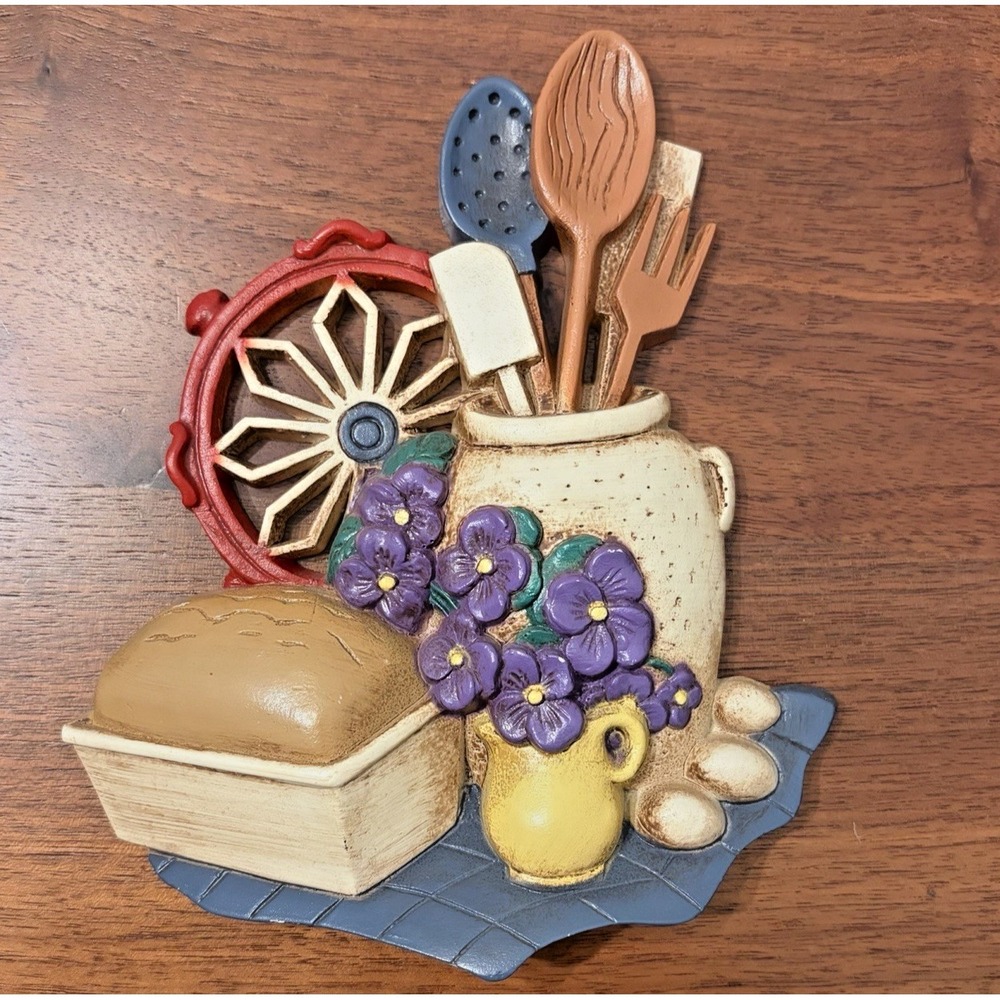 Vintage Home Interiors Kitchen Wall Hanging #3373-3 Cottage Core Grandma Chic